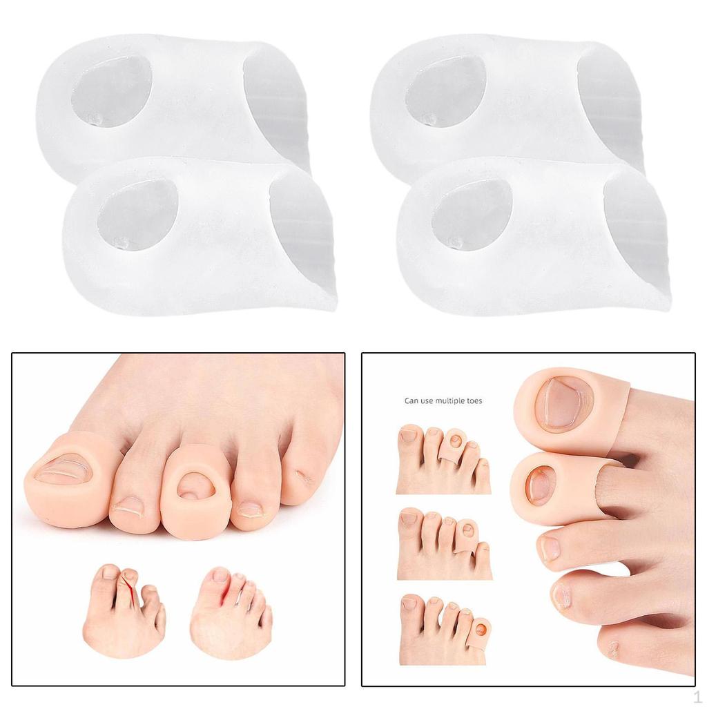 4Pcs Toe Cap Protectors Sleeves Bunion Cushions Covers for Running Standing Women Men