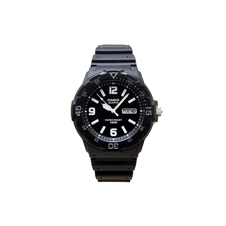 

Casio Youth Series MRW Round Dial Three-Hand Fashion Simple Design Dual Display Quartz Movement Resin Strap Men Watches Black MRW-200H-1B2 Regular Watch Box,Black Dial