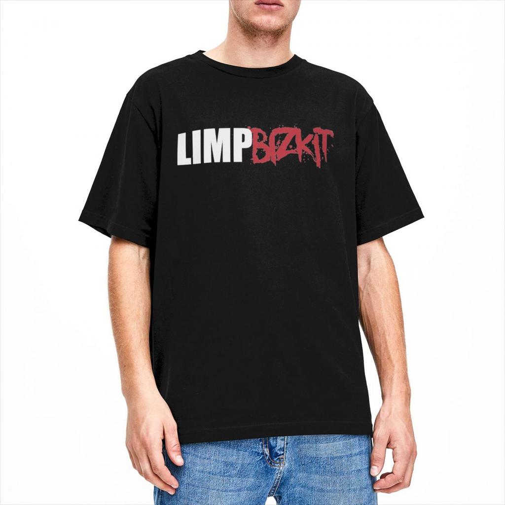 Limp Bizkit Band Logo Men T Shirt Funny Tees Short Sleeve Crewneck T-Shirt Pure Cotton Big Size Clothing