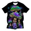 New Summer Art Design Colorful Mushroom Pattern 3D Print T-Shirt Men WomenShort Sleeve Oversized Harajuku Tees Top Kid Clothing