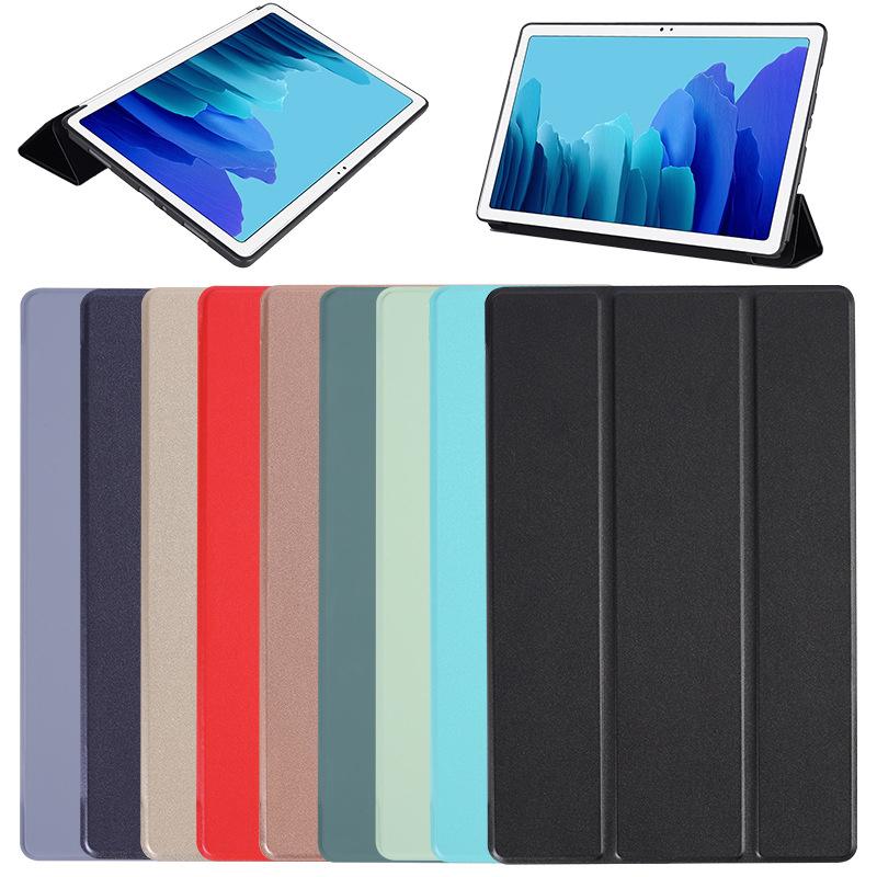 FOR Galaxy tabA8 tablet A9plus protective case S9FE leather T500 Tri-Fold T505 sleep mode TPU soft