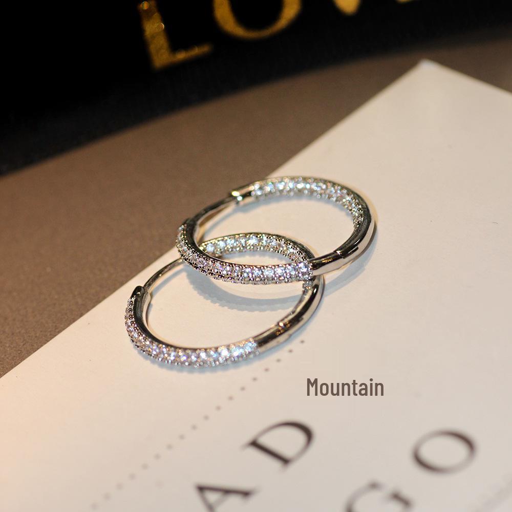 Высококачественные серьги-кольца с бриллиантами – Маленькие, Нишевые, Элегантные серьги