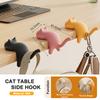 3Pcs Cute Portable Cat Bag Hook Hanger Table Hook Handbag Backpack Travel Bag Organizer Holder Home Office Decor Desk Side Hooks