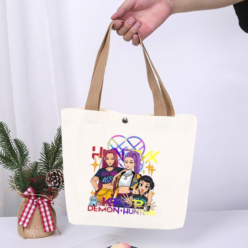 Animation Cartoon Printing Fashion High Value Lightweight Casual Shoulder Bag Going Out Portable Canvas Bag