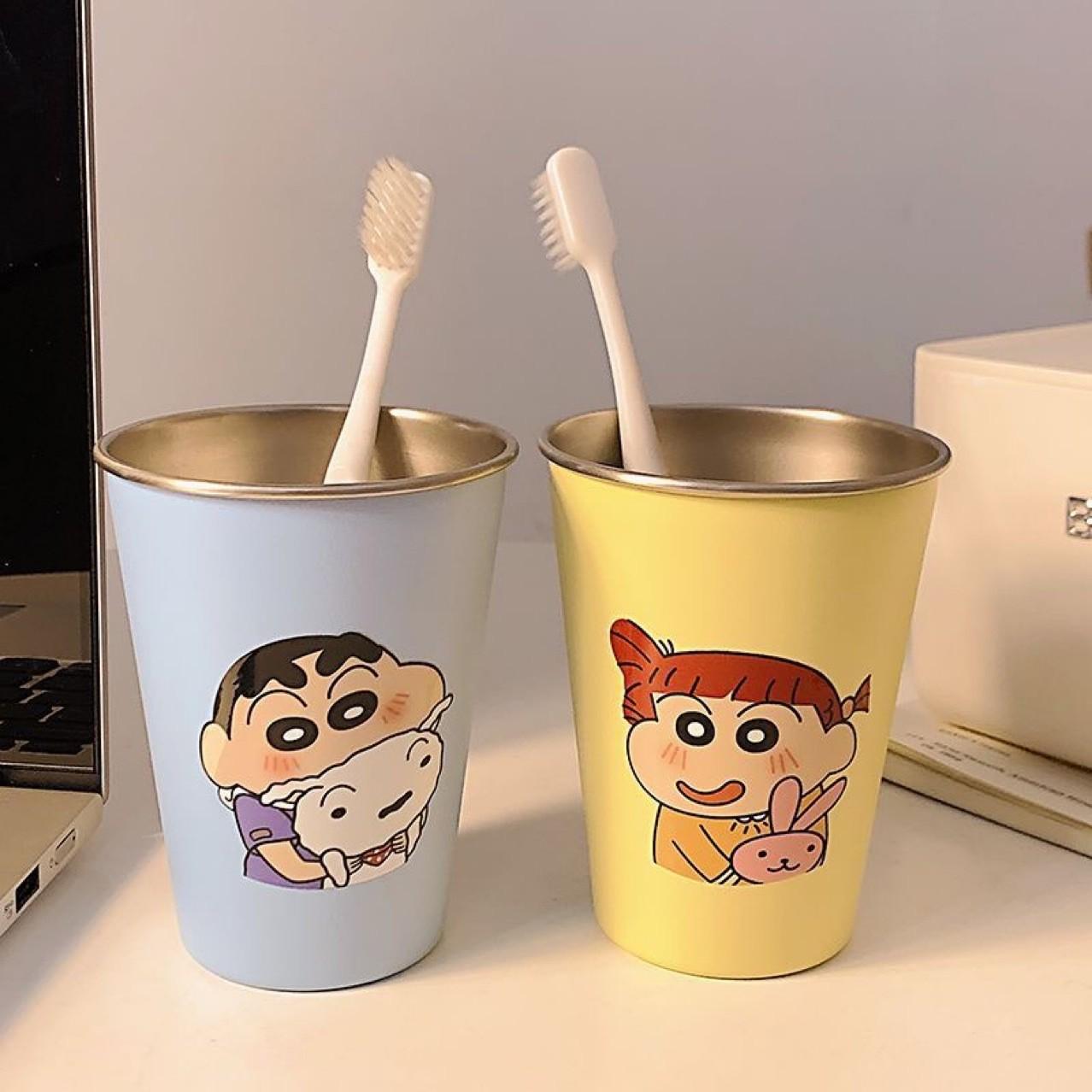 

Crayon Shin-chan Couples Cute Cartoon Toothbrush Cup Set Hugging Bunny Nini - Lemon Yellow