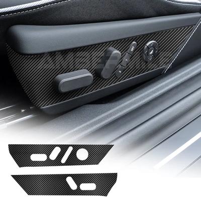 Carbon Fiber Pattern Seat Adjustment Button Frame Sticker for BMW Mini Electric J01 Ev Cooper E Se J05 Aceman 2024 2025 Trim