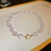 Imitation Pearl Baroque Irregular Necklace Small Pearl Fashion Sweet Light Luxury Neckchain Collar Chain