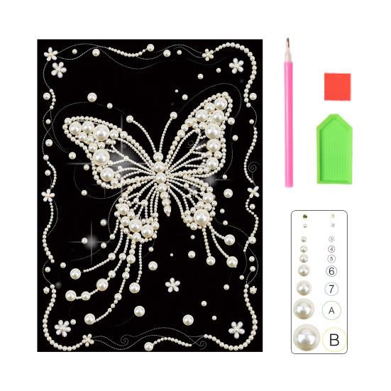 3D-Perlenmalerei-Set zum Selbermachen: Mosaik-Wandbild mit Strassperlen und Schmetterlingen für Erwachsene – ideal für die Schlafzimmerdekoration.