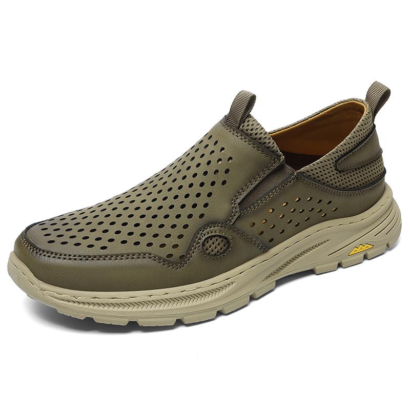 Handmade Genuine Leather Men's Casual Shoes Comfortable And Breathable Moccasins Men Business Flats Shoes