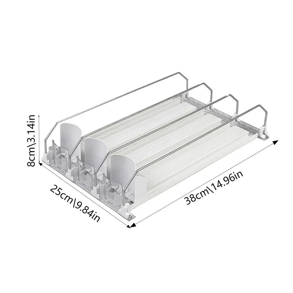 Kühlschrank Getränkespender Pusher Bier Cola Soda Dose Auto Slide Home Commercial Kühlschrank Organizer Küche Storage Tool