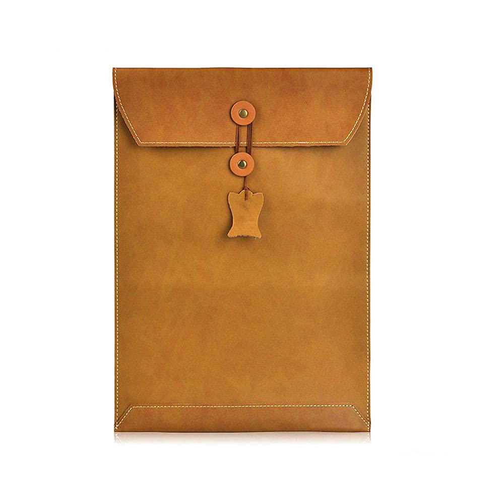 

Costowns Портфель из натуральной коровьей кожи A4 Большой Вторая сумка Сумка Сумка A4 Размер Дюйм Хранение iPad Air Деловая сумка-конверт Чехол для документов Мужской