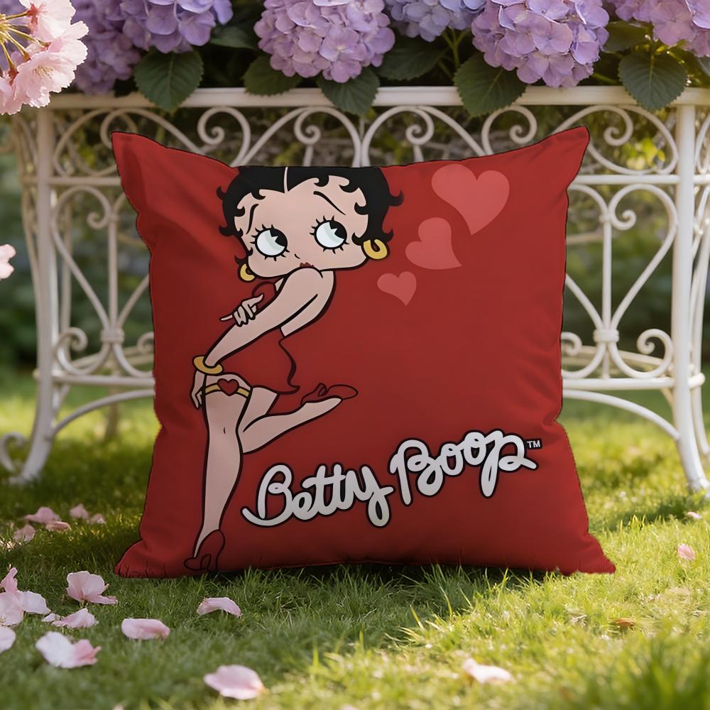 Cute B-Betty B-Boop Cushion Cover Home & Car Dual-Scene Pillow Cover: Reversible for Premium Comfort