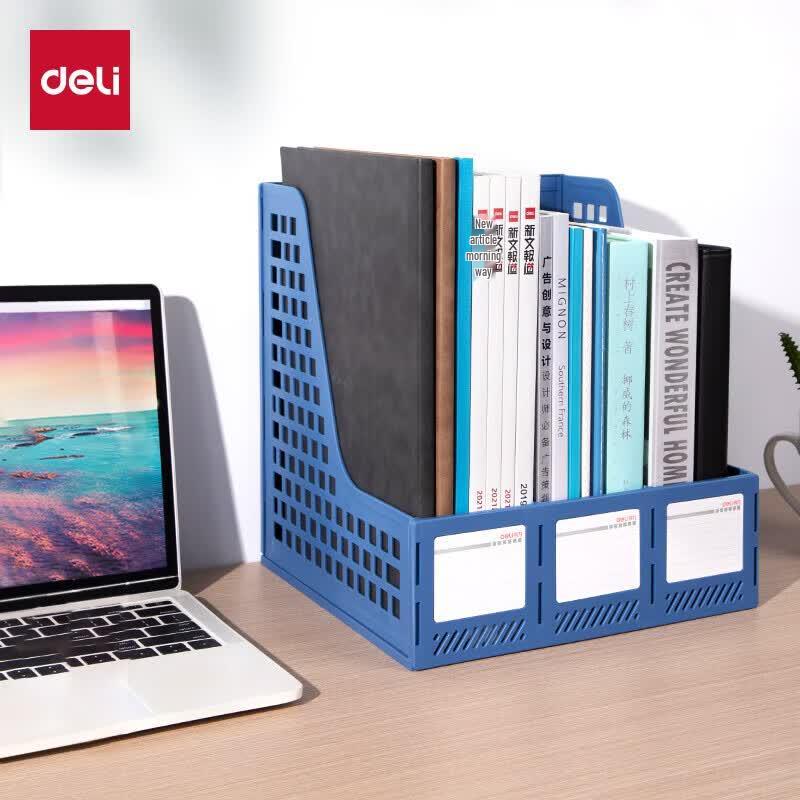 Deli 3-Compartment Hollow Desktop File Holder