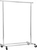 DRM Commercial Clothes Extendable Width 110kg Weight Pipe Sturdy and Silver Rack, 108-160cm, Capacity, Hangers, Durable, (Width 108-160cm)