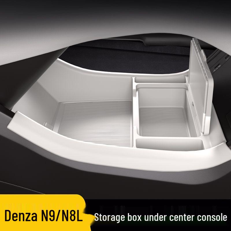 Fits 26 Denza N9/N8L Models: Central Console & 25 Lower Layer Storage Boxes for Car Interiors.