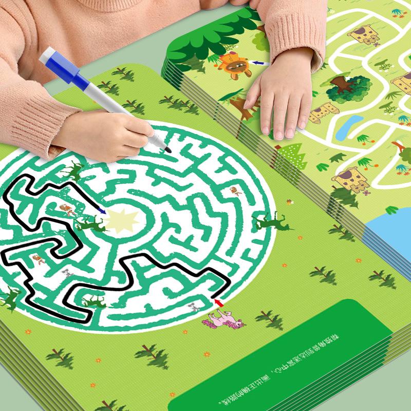 Children's Maze & Concentration Training Book: Educational Toy for Toddler Brain Development