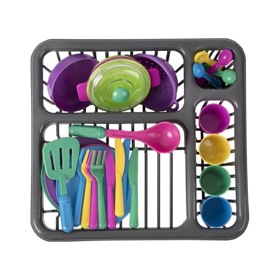 26Pcs/Set Simulation Tableware Housekeeping Toys Color Cutter Fork Spoon Plate Kitchenware Pretend Play Toys Children Kitchen Play House Toys