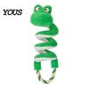 Interactive Squeaky Dog Toys Toy with Pull Rope, Plush Tug of War Toy, for Pets Spiral Animal Small Medium Large Dogs Biting Teeth Cleaning