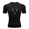 Men's Compression Fitness Workout T-Shirt, Tribal Gothic Hea