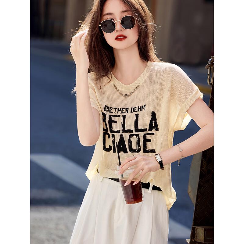 Women's Letter Print Short Sleeve T-shirt
