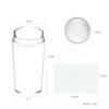 1Pcs Transparent Silicone Nail Art Stamping Kit With Scraper French Tip Nail Stamp Stencil Tools DIY French Jelly Silicone Print