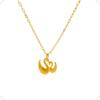 Shuibei 999 Pure Gold Ginkgo Leaf Buddha Necklace - Bestseller Jewelry Piece