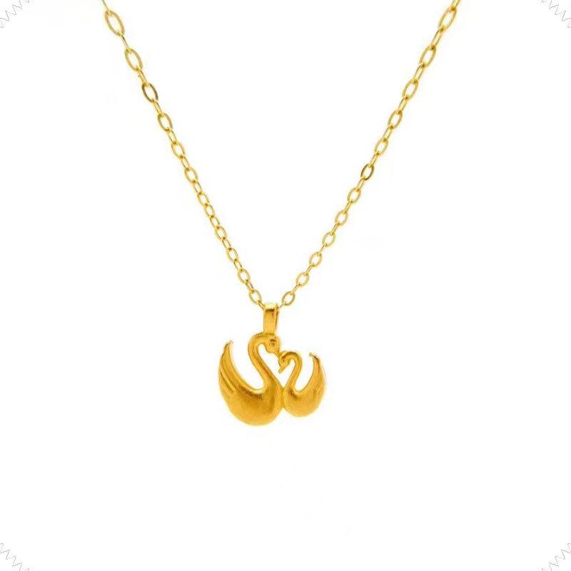 Shuibei 999 Pure Gold Ginkgo Leaf Buddha Necklace - Bestseller Jewelry Piece