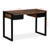 Industrial Style Desk with 2 Drawers Reclaimed Solid Wood 120 x 50 x 76 cm