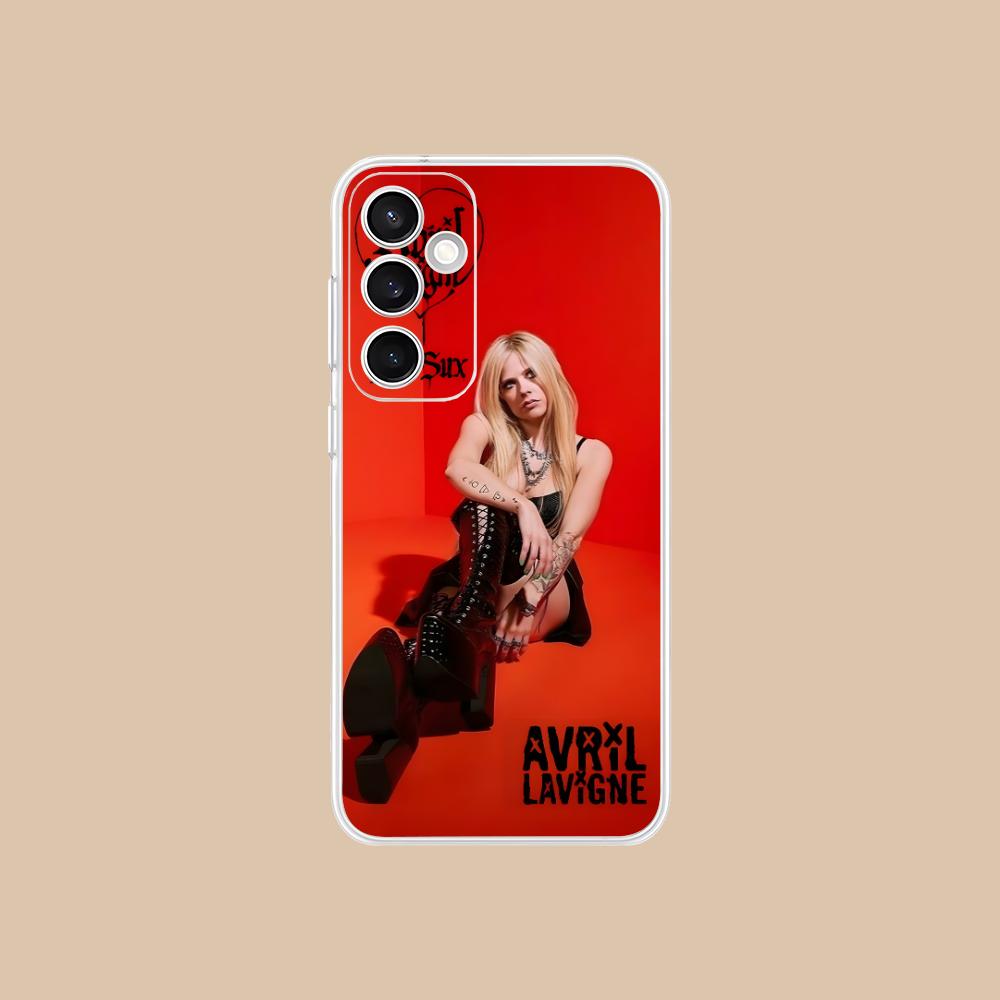 Avril Lavigne Clear Mobile Phone Case for Samsung Galaxy S25 S24 S23 S22 S21Plus FE Ultra Colorful Cover