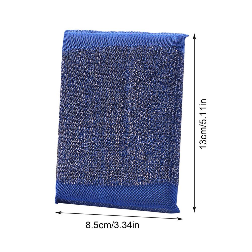 6PCS/Lot Stainless Steel Wire Sponge Scouring Cloth Kitchen Decontamination Clean Bowl/dish/pot Brush Household Cleaning Tool