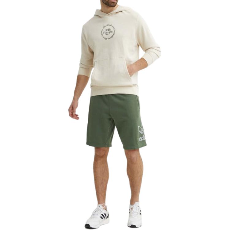 adidas Orijinalleri Adicolor Anahat Trefoil Logo Elastik Gevşek Düz Rahat Şort Erkek Şort Yeşil IR8004