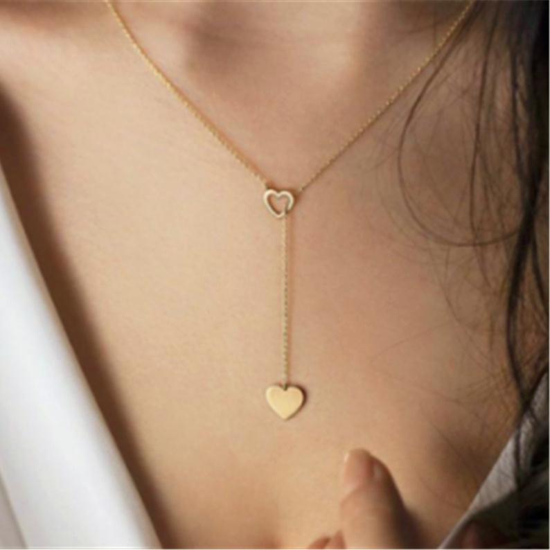 New Fashion Jewelry Star Moon Choker Necklace Gift For Women Girl Gold Color Chain Hollow Star Pendant Necklace