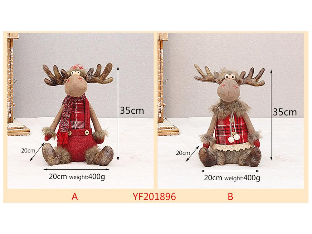 Rotes Teleskop Rentier Plüschtier Weihnachtsornament