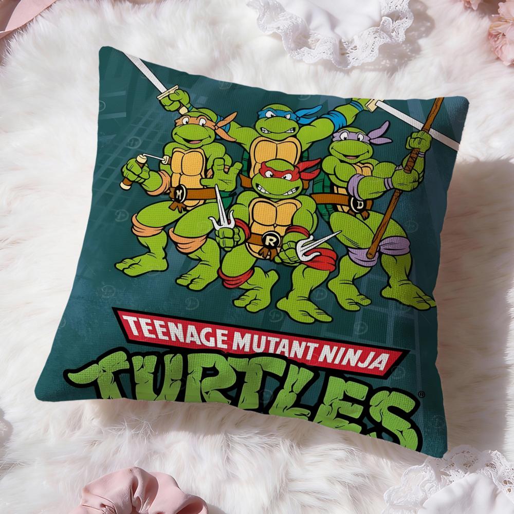 m-Mutant Ninja Turtles Cushion Cover Premium Comfort Reversible Pillow Cove -Two in One Design for Any Room & Car Interior