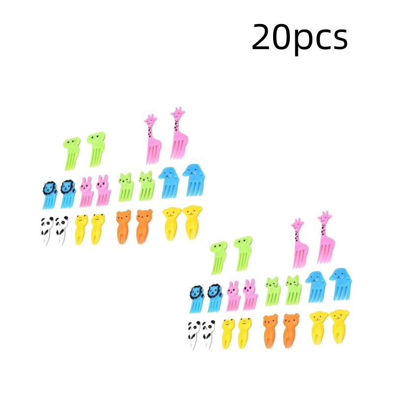 Plastic Fruit Toothpick Lovely Eye Cartoon Forks Bento Decorative Tableware Food Picks Fish Fork Dessert