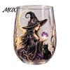 Bicchiere Stile Misterioso Tazza da Tè Vetro Strega Fantasy, Motivo Sfera di Cristallo Gotica per Regalo Creativo di Festa Vino Succo, 320ml Vintage Halloween