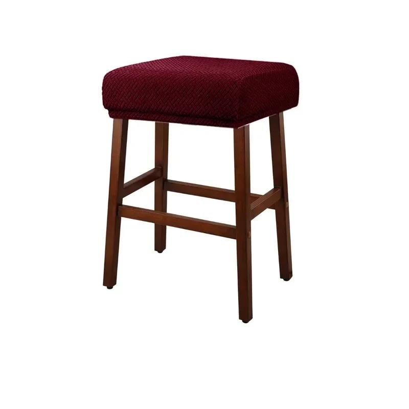 Square Elastic Bar Stool Covers Square Chair Cover Anti-Dirty Seat Covers Home Chair Protector Barstool Stretch Chair Slipcover