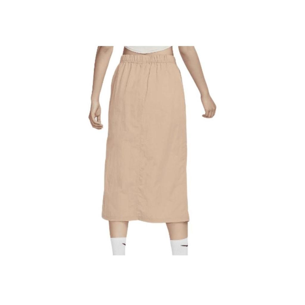 Nike Sportswear Essential Woven Midi Skirt Light Orewood Brown Women DM6250-200