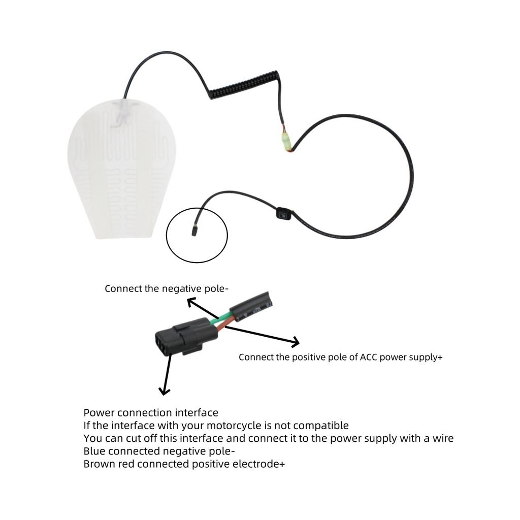 Motorradpolster Sitzheizung beheizte Kohlefaser thermostatischer Sitz Innenpolsterung Polster Teile warm Unterstützung original