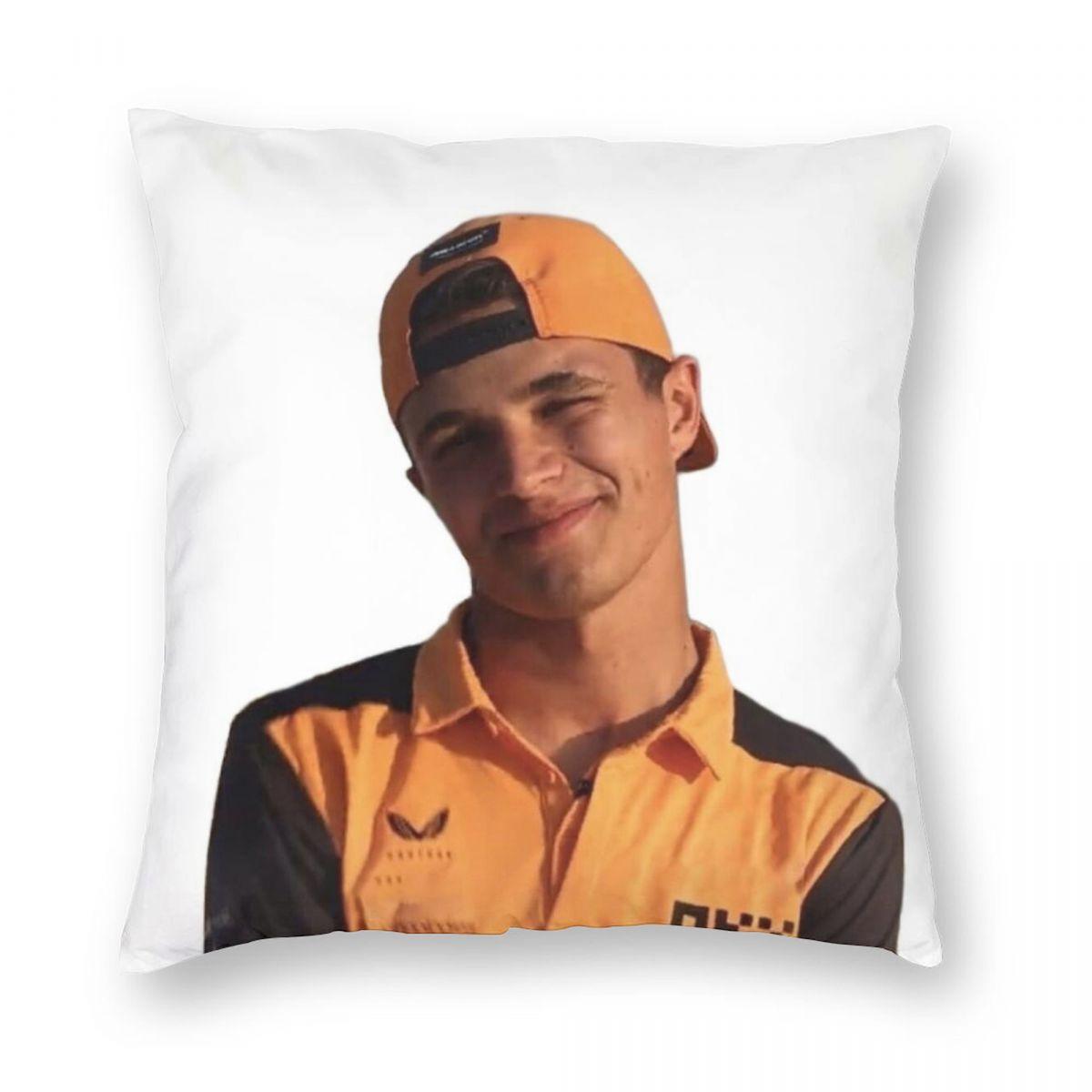 

Ландо Норрис Гонщик Квадратная Наволочка Полиэстер Лен Бархат Креативный Декор на Молнии Наволочка Подушка для Кровати 45x45 20x20Inch