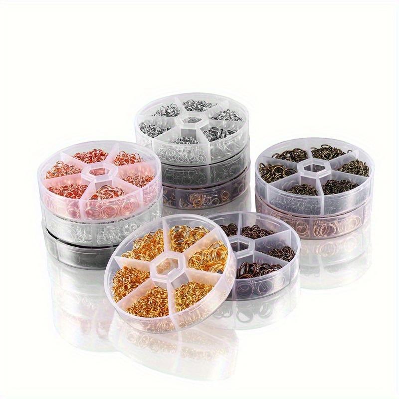 970Pcs Jewelry Earring Accessories 4/5/6/7/8/10mm Single Loop Hanging Ring Jump Ring Iron Ring Ornament Open Ring Round Ring Earring Chain Material