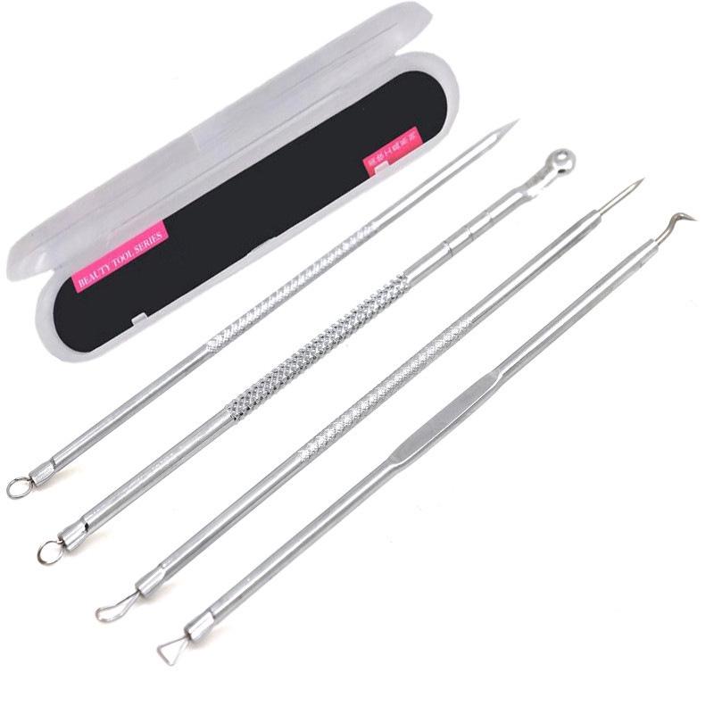 Stainless Steel Acne Needle Set: 4-Piece Blackhead & Pimple Extractor Tool