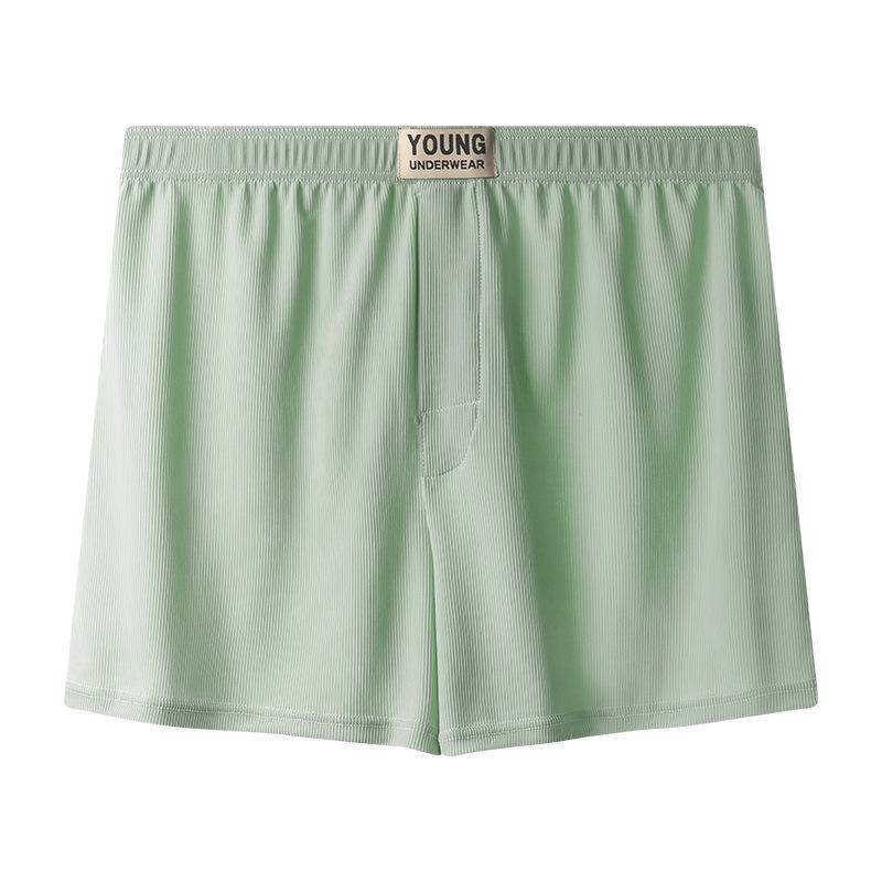Men's Plus Size Ice Silk Casual Shorts - Breathable and Soft for Summer, Sleepwear, or Home.