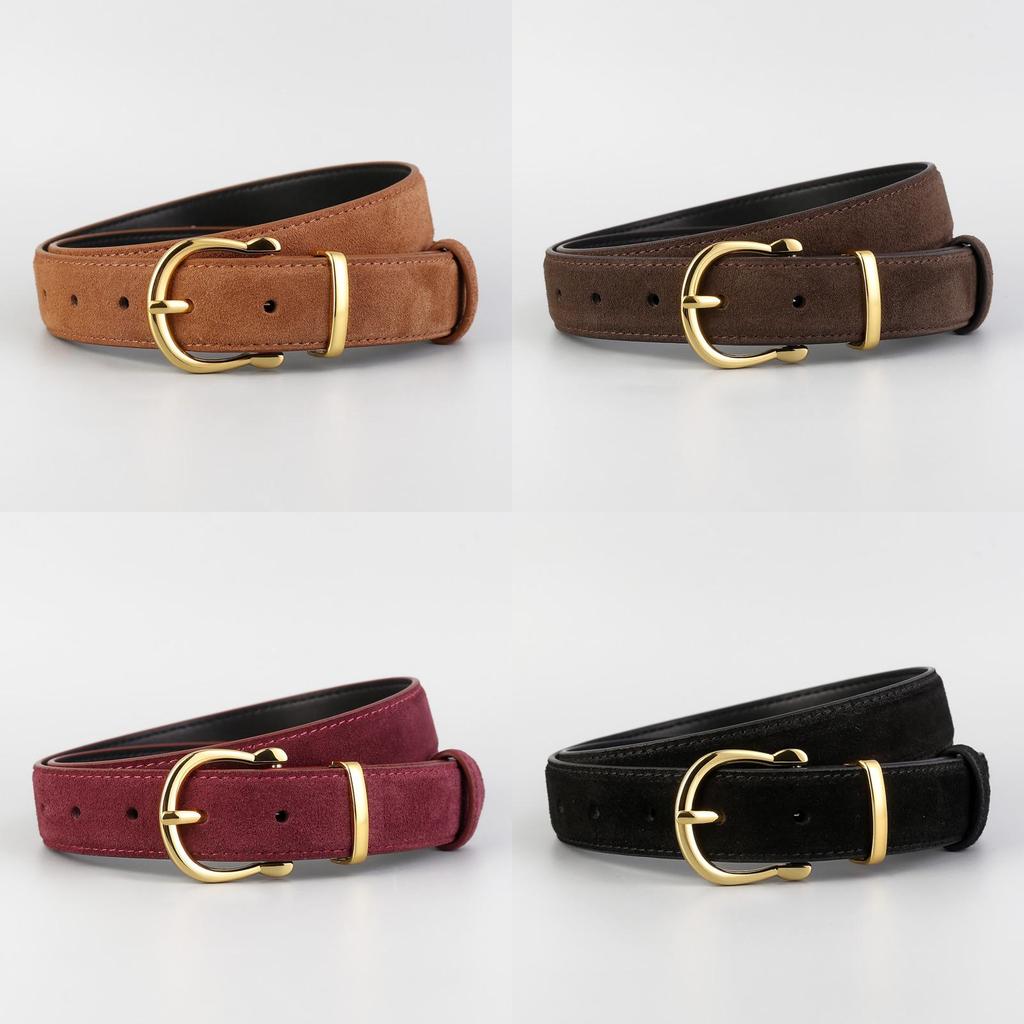 Minimalist Genuine Leather Waist Belt With Pin Closure For Fashionable Ladies And Jeans