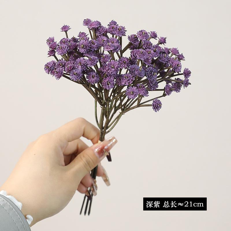 3-branch Gypsy simulated handle bundle, simulated flower fake flower arrangement, home decoration floral accessories, soft glue small handle bundle