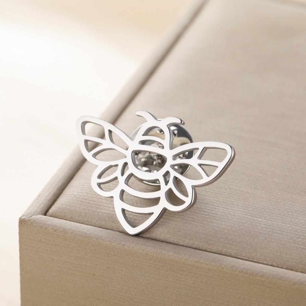 Stainless Steel Cute Honeybee Brooch Pins for Women Cute Insect Bee Suit Collar Badges Jewelry Birthday Gift New In 2026