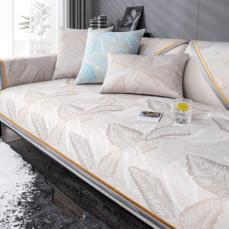 

Летний чехол для дивана из ледяного шелка, прохладное ощущение, клетчатая подушка для дивана, полотенце для гостиной, нескользящая универсальная защита для дивана, домашний декор 70x70cm