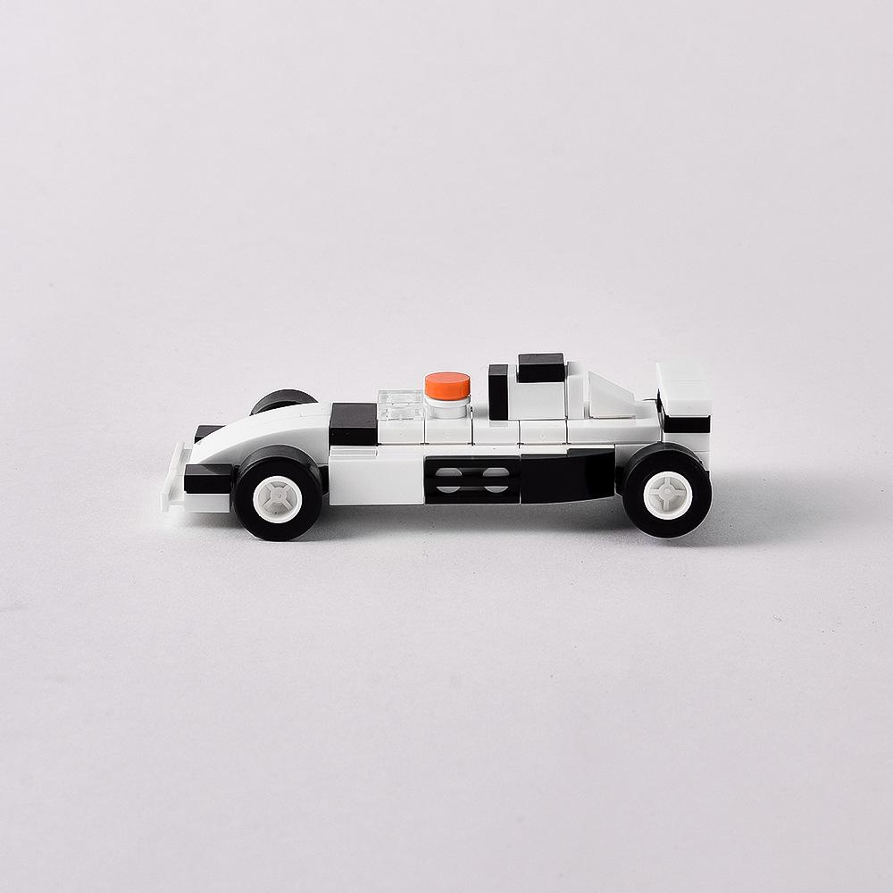 Domestic Small Particle Building Block Small Mini F1 Formula Racing Model Assembly Toy Compatible
