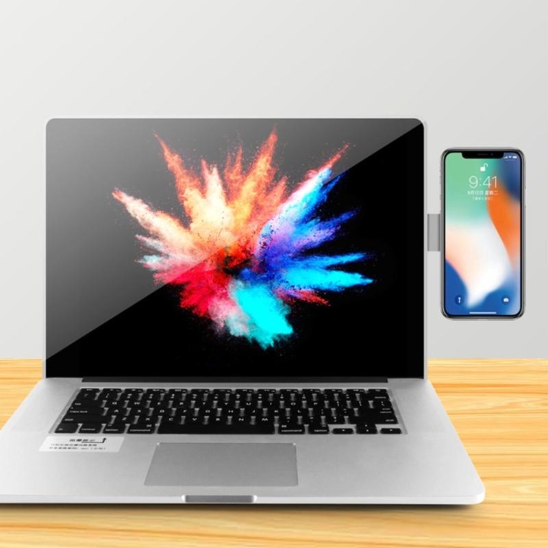 Aluminum Alloy Side Clamp Phone Stand Support Rack For Laptops Double Screen Magnetic Attachment Office Travel Essential