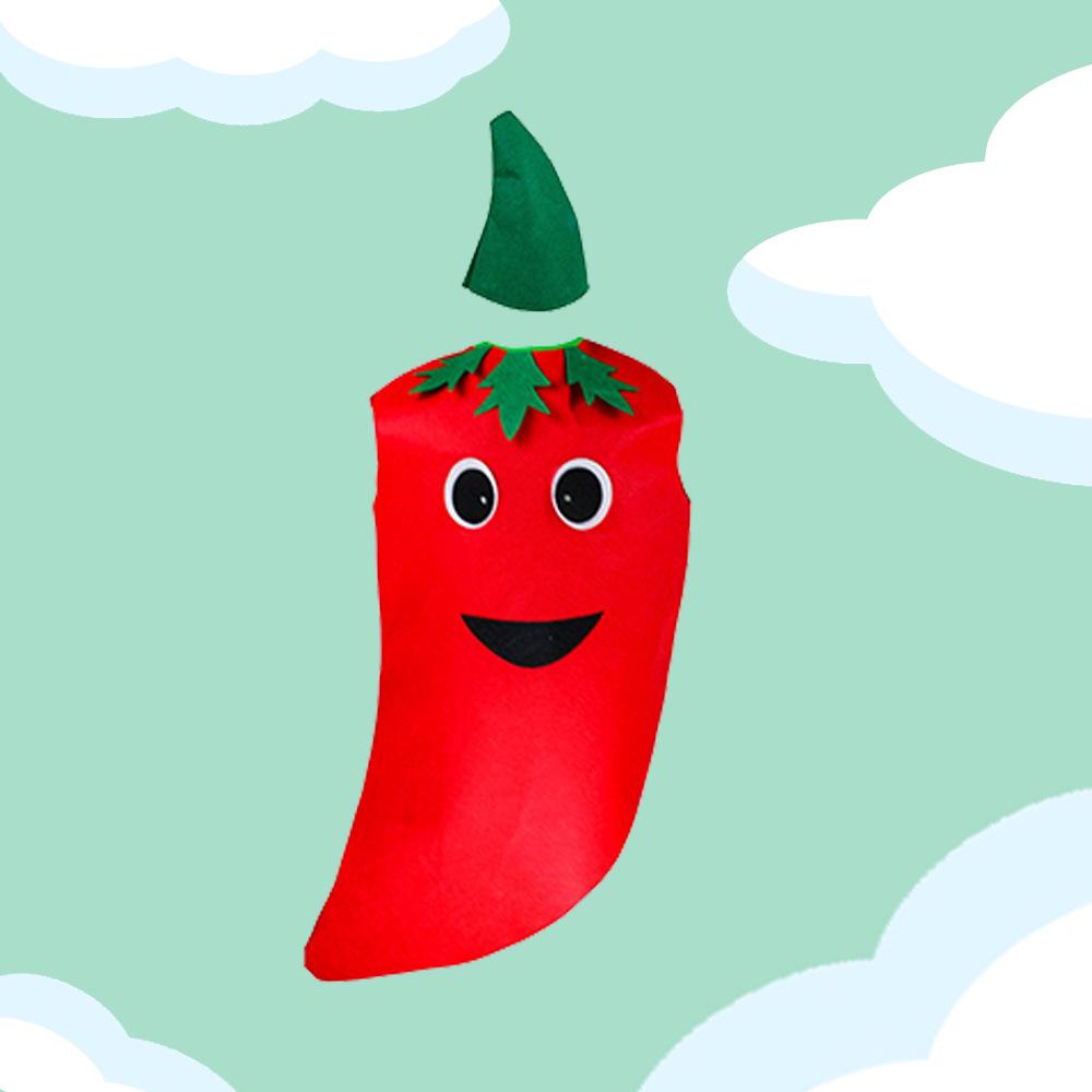 Costumi di Frutta e Verdura per Bambini: Fragola, Ananas, Uva, Peperoncino, Banana per le Recite dell'Asilo